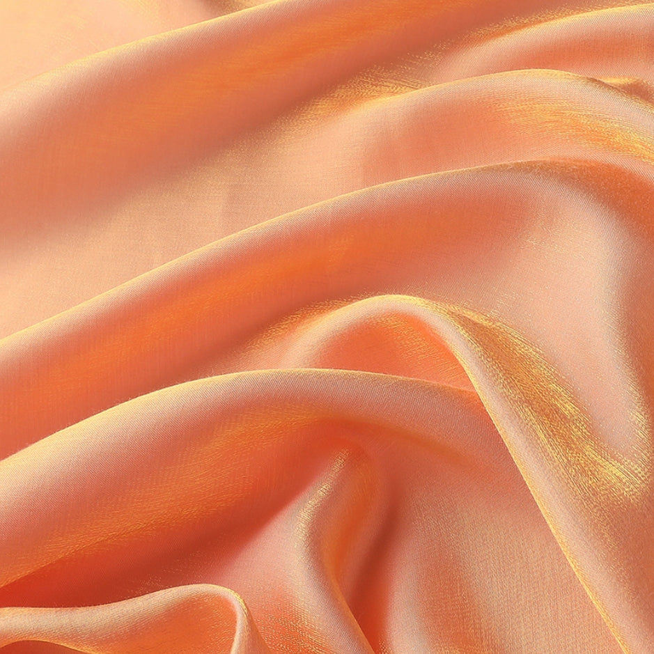 Colorful gilded satin