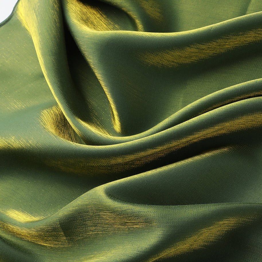 Colorful gilded satin