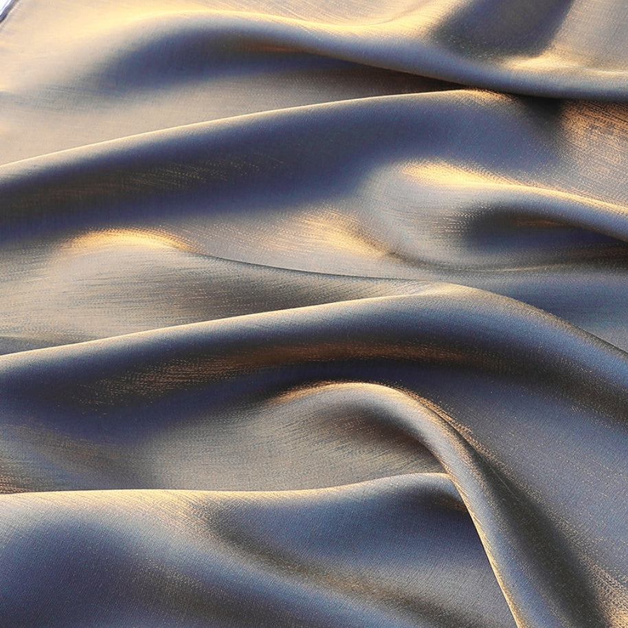 Colorful gilded satin